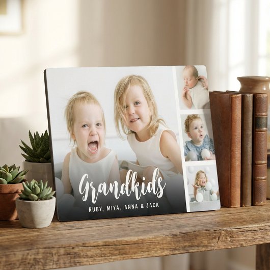 Grandkids Customized Photo Collage Plaque Fotoplatte