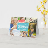 Grandkids Foto Collage Geburtstagkarte Karte (Gelbe Blume)