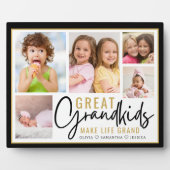 Grandkids Great Grandparents Life Quote 5 Photo Fotoplatte (Vorderseite)