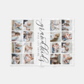 Grandkids Make Life Grand 16 Photo Collage Fleecedecke (Vorderseite (Horizontal))