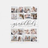 Grandkids Make Life Grand 16 Photo Collage Fleecedecke (Vorderseite)