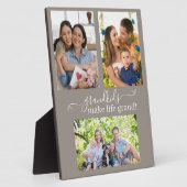 Grandkids Make Life Grand 3 Photo Collage Plaque Fotoplatte (Seite)