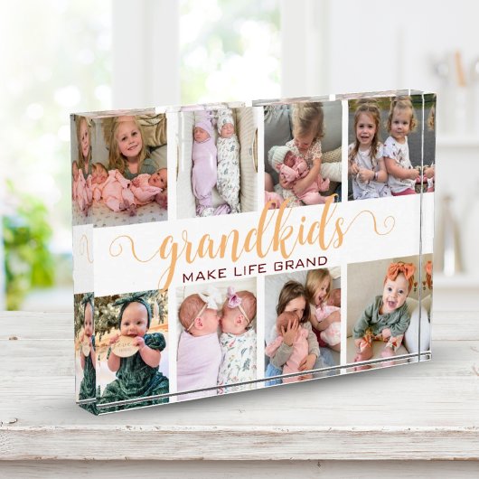 Grandkids Make Life Grand Foto Großeltern Geschenk