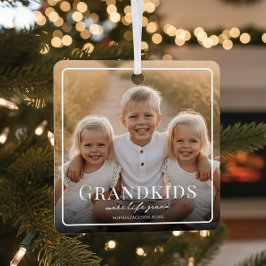 Grandkids Make Life Grand Grandparent 2 Photo Ornament Aus Metall
