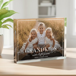 Grandkids Make Life Grand Grandparent Gift Photo Fotoblock
