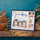 Grandkids Make Life Grand Great Grandparents Photo Fotoplatte (Seite)