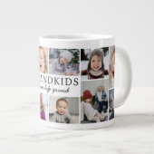 Grandkids Make Life Grand Photo Collage Keepsake Jumbo-Tasse (Vorderseite Rechts)