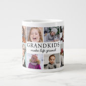 Grandkids Make Life Grand Photo Collage Keepsake Jumbo-Tasse (Vorderseite)