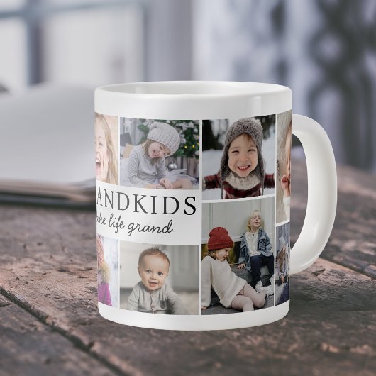 Grandkids Make Life Grand Photo Collage Keepsake Jumbo-Tasse