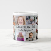 Grandkids Make Life Grand Photo Collage Keepsake Jumbo-Tasse (Vorderseite)