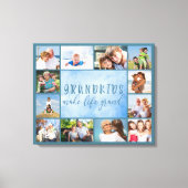 Grandkids Make Life Grand Stylish Blue 12 Foto Leinwanddruck (Vorderseite)