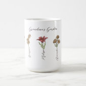 Grandkids Name Blumengarten Kaffeetasse (Mittel)