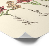 Grandkids Name Blumengarten Poster (Ecke)