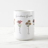 Grandkids Name Floral Kaffeetasse (Mittel)