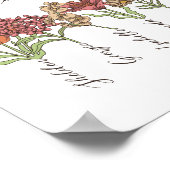 Grandkids Name Floral Poster (Ecke)