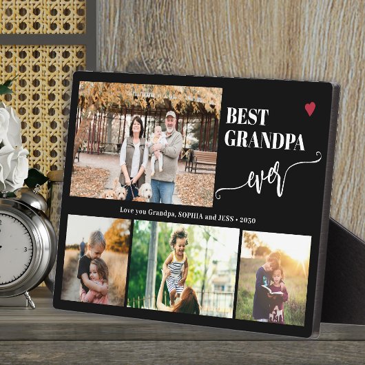 Grandkids photo collage best grandpa ever fotoplatte