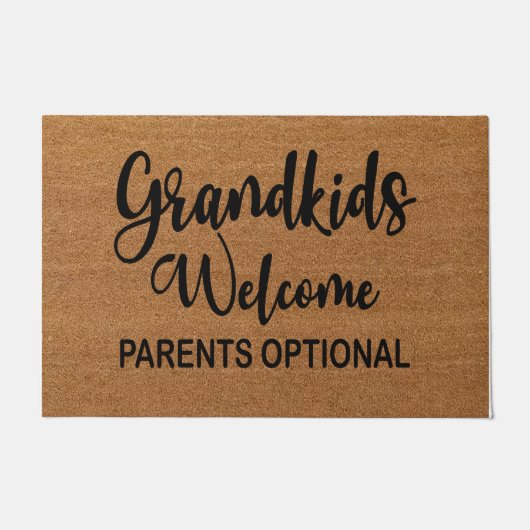 Grandkids Welcome Doormat, Grandeltern Geschenk Fußmatte (Vorderseite)