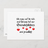 GRANDKINDER SIND PRICELLOS POSTKARTE (Vorne/Hinten)