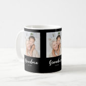 Grandm Established Script Black 3 Photo Coffee Mug Kaffeetasse (Vorderseite Links)