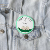 Grandm to be of Twins in Peapod Baby Showknopf Button (Beispiel)