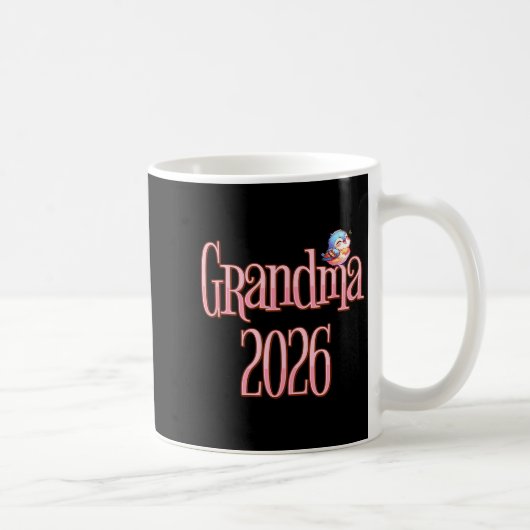 Grandma 2026 Cute Bird New Grandma Pregnancy Revea Kaffeetasse (Rechts)