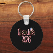 Grandma 2026 Cute Bird New Grandma Pregnancy Revea Schlüsselanhänger (Vorderseite)