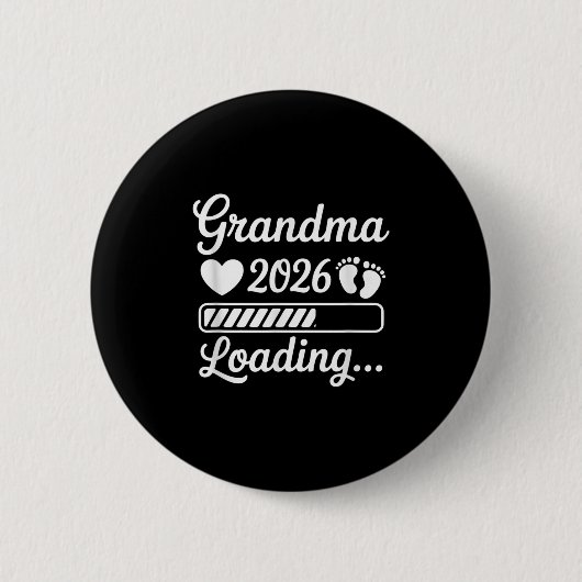 Grandma 2026 Loading Pregnancy Announcement New Gr Button (Vorderseite)