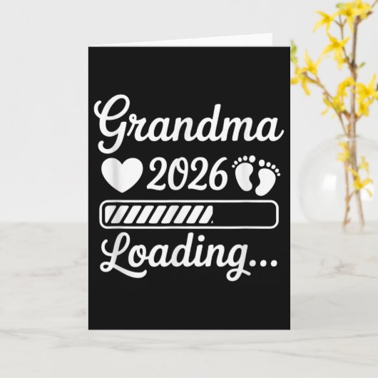 Grandma 2026 Loading Pregnancy Announcement New Gr Karte (Gelbe Blume)