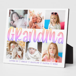 GRANDMA 6 FotoCollage Modernes Personalisiert 8x10 Fotoplatte