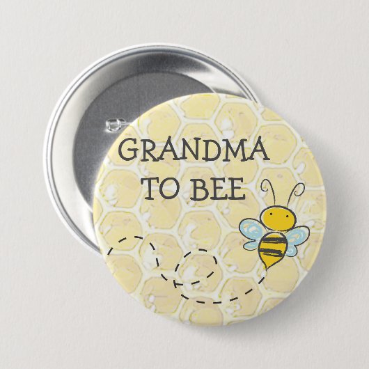 GRANDMA als Baby-Duschknopf Button (Vorne & Hinten)