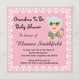 GrandMa als Kinderdusche Einladung