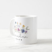 Grandma Baby Announcement Geschenke Est 2025 Kaffeetasse (Vorderseite Links)