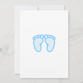Grandma Baby Boy Feet Dusche zum ersten Mal Einladung (Rückseite)