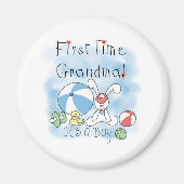 Grandma Baby Boy zum ersten Mal Magnet (Vorne)