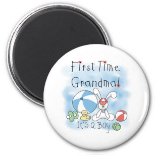 Grandma Baby Boy zum ersten Mal Magnet
