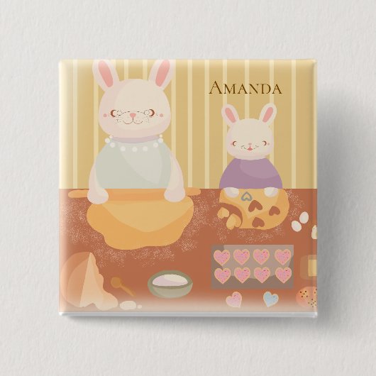 Grandma Baking Cookies Button (Vorderseite)