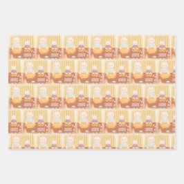 Grandma Baking Cookies Geschenkpapier Set