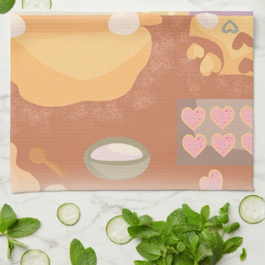 Grandma Baking Cookies Geschirrtuch (Gefaltet)