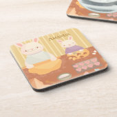 Grandma Baking Cookies Getränkeuntersetzer (Linke Seite)