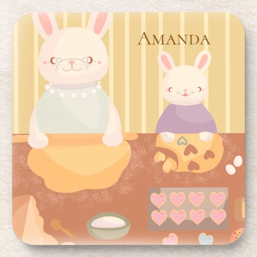 Grandma Baking Cookies Getränkeuntersetzer (Vorderseite)