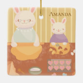 Grandma Baking Cookies Keramikornament (Rückseite)