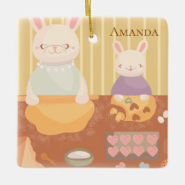 Grandma Baking Cookies Keramikornament