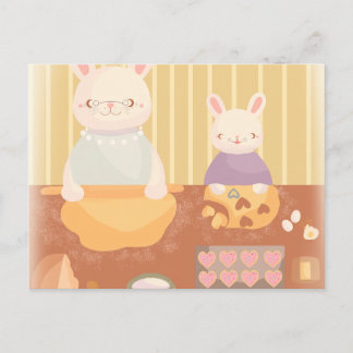 Grandma Baking Cookies Postkarte