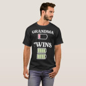 Grandma Battery Twin Grandma Of Twins Twin Grandmo T-Shirt (Vorne ganz)