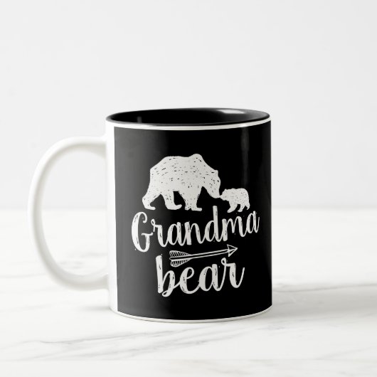 Grandma Bear Mütter Tagesgeschenk Zweifarbige Tasse (Links)