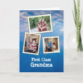 Grandma Beste Oma 3 Foto Karte (Vorderseite)