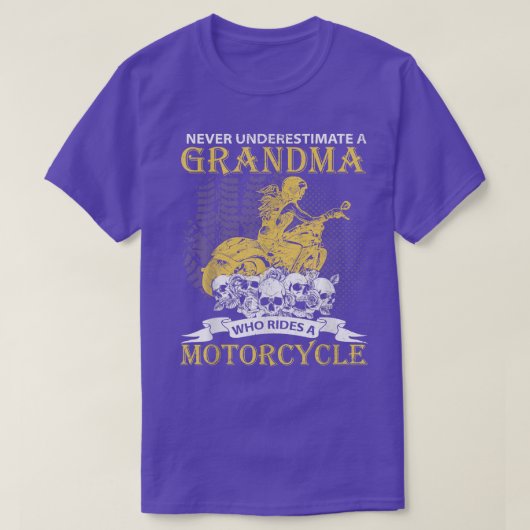Grandma Biker Motorcycle Motocross Off-Roading Bik T-Shirt (Design vorne)