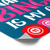 Grandma Bingo Player Funny Bingo Quote Design  Poster (Ecke)