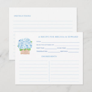 Grandma Blue Hydrangea Rezept Card Einladung