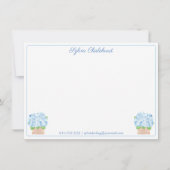 Grandma Blue Hydrangeas an der Küste als Hinweis Dankeskarte (Vorderseite)